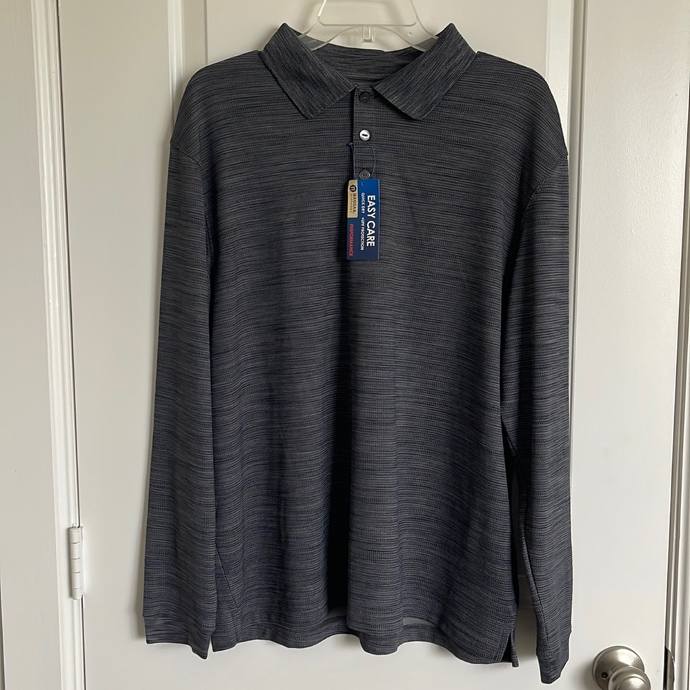 Men’s Haggar long sleeve polo